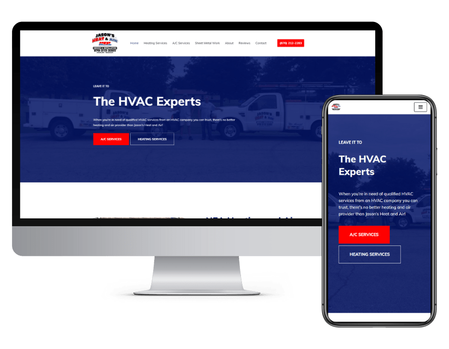 HVAC company custom website