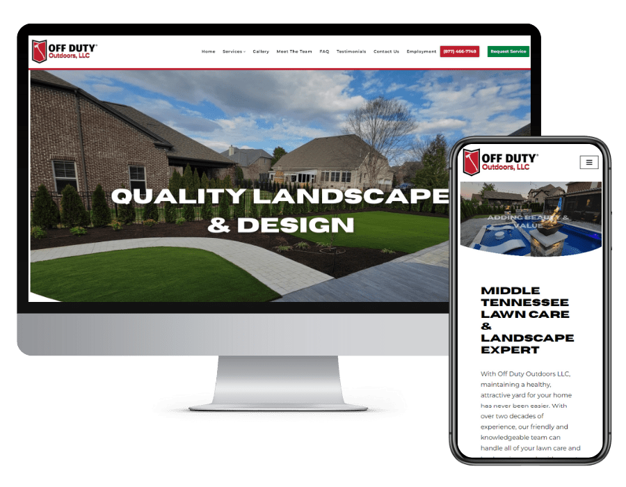 landscaping company custom website design