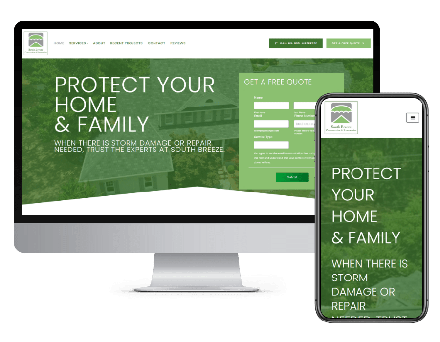 roofing contractor website