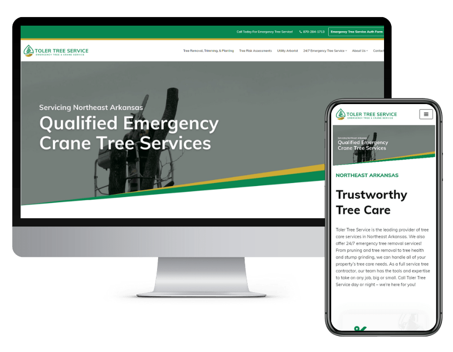 tree service custom website design