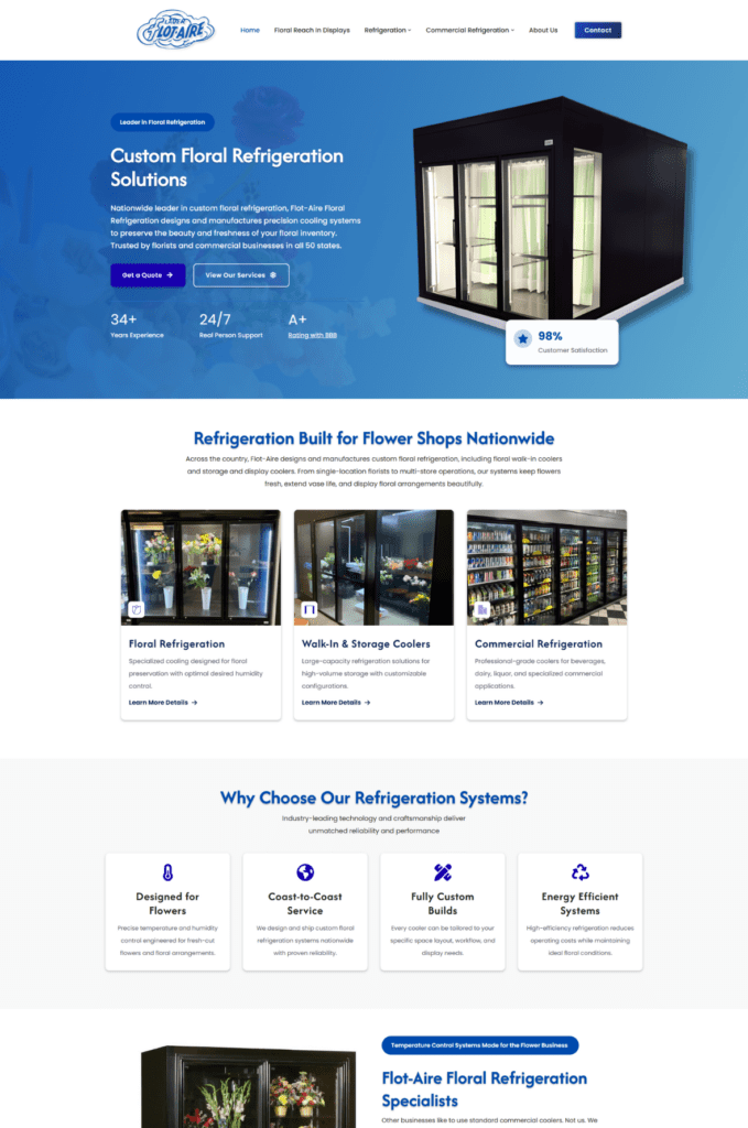 Flor-Aire Floral Refrigerators Website