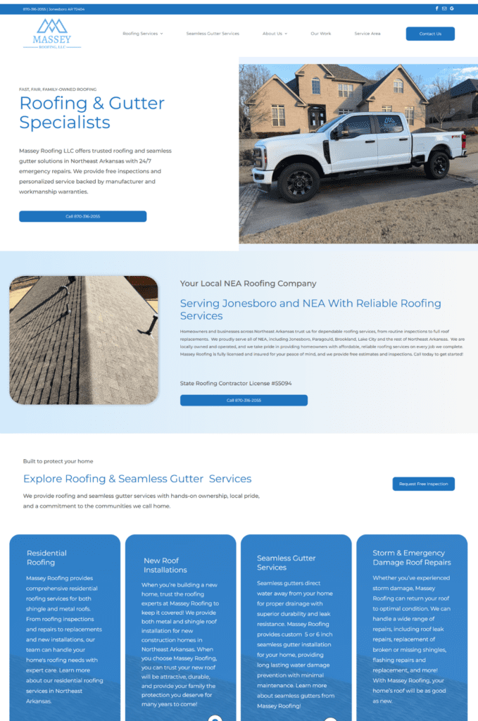 Massey Roofing Website